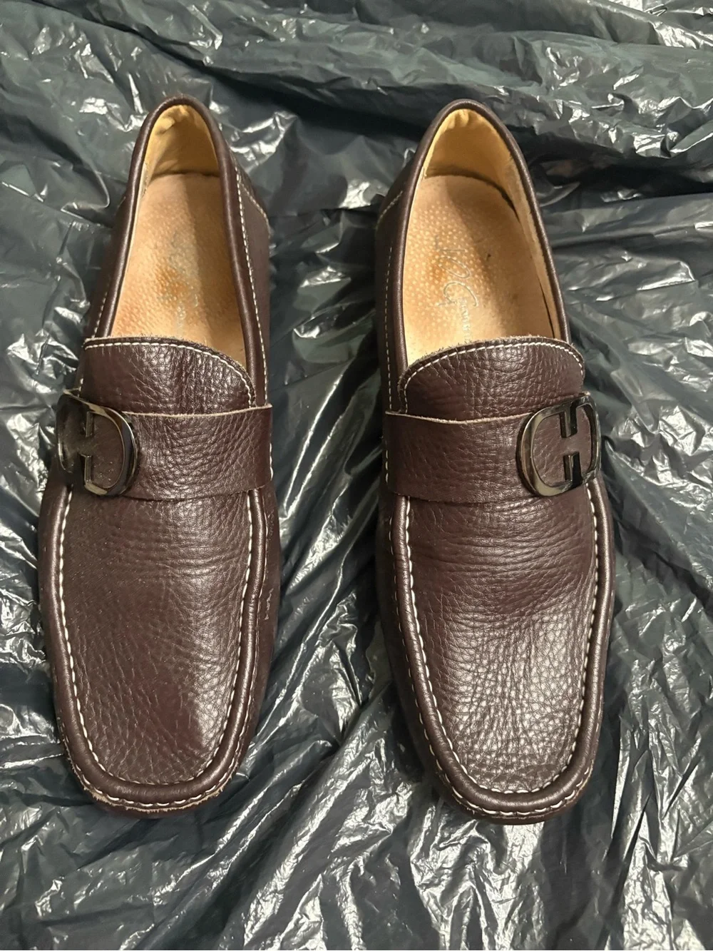 Men's Brown Leather Slip-On Loafers